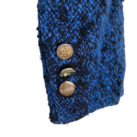 Boss Janoa Jacket Blazer in Blue Black Tweed Size 8 - Picture 7 of 11